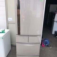 NO 283?福岡市内配送設置無料✨? R-K42F-T 冷蔵庫 ビッグ&スリム60 ソフトブラウン [5ドア /右開きタイプ /401L]