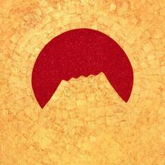 石川県産金箔三号色(純金95.79%)●『太陽と金の富士図』▲がんどうあつし絵画F4の画像