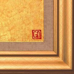 石川県産金箔三号色(純金95.79%)●『太陽と金の富士図』▲がんどうあつし絵画F4の画像