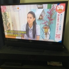 決まりました　ソニープラズマテレビ＋スピーカー付きテレビ台