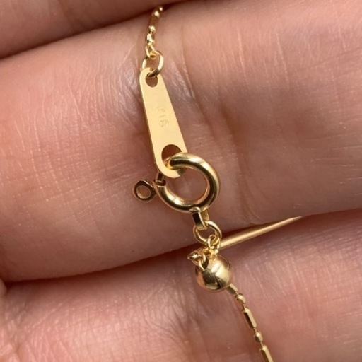 K18 ダイヤモンドネックレス　2.8g 0.37ct サイズ調整　OK