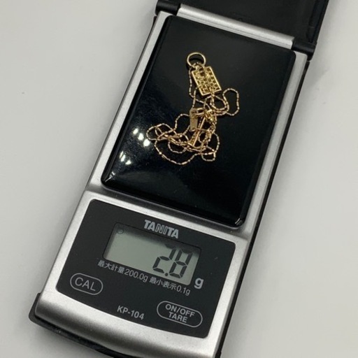 K18 ダイヤモンドネックレス　2.8g 0.37ct サイズ調整　OK