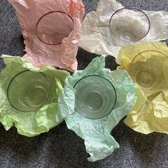 ☆お値引き☆たち吉の5色ガラスコップセット☆新品未使用の画像