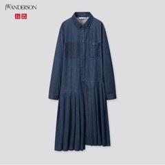 新品　UNIQLO JW ANDERSON プリーツシャツワンピース の画像