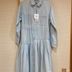 新品　UNIQLO JW ANDERSON プリーツシャツワンピース 