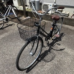 【受け渡し決定】ママチャリ　シティサイクル　黒　ギア付きの画像