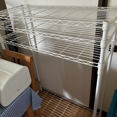 決まりました！無料！持ってってください！ホワイトスチールラックメ...
