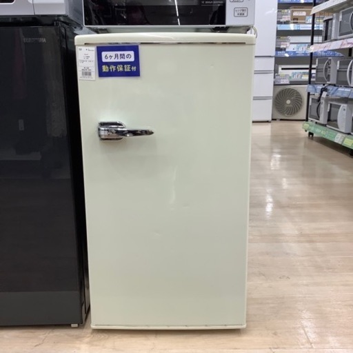 【6ヶ月保証付き】レトロデザイン1ドア冷蔵庫のご紹介です【トレファク東大阪箕輪店】