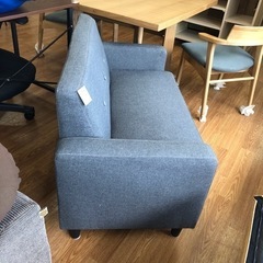 2人掛けソファー ファブリック グレー 【取りに来れる方限定！】