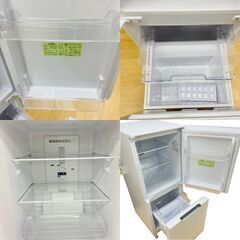 【REGASTOCK川崎店】SHARP シャープ ガラスドア 冷蔵庫 ラズマクラスター 両開き つけかえどっちもドア 2ドア 152L クリアホワイト SJ-GD15G-W 幅49.5cmの画像