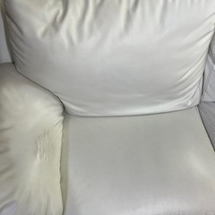 3人かけソファー 白の画像