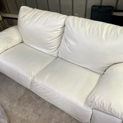 3人かけソファー 白の画像
