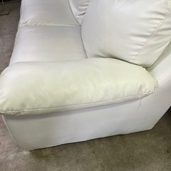 3人かけソファー 白の画像