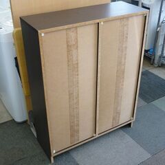 ☆訳あり 本棚 ブックシェルフ 幅765mm 奥行290mm 高さ995mm 棚板4枚 ダークブラウン 書棚 札幌 北20条店の画像