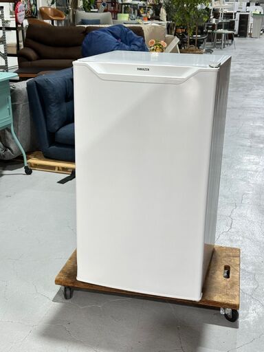 ★YAMAZEN★ 山善 直冷式冷凍庫 YF-U61 2021年 60L ホワイト 右開き 冷凍ストッカー 小型 コンパクト 耐熱天板