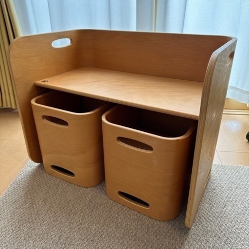 HOPPL(ホップル) コロコロチェア&デスク コロコロチェア&デスク3点セット ナチュラル