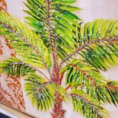 ミキインテリア ■ 引取限定 ■ アウトレット ■ 展示品 ■ アートパネル ■ フレーム付き ■ 緑 ■ 葉の画像