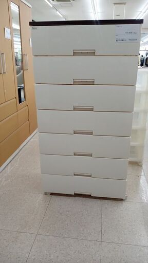 ★ジモティ割あり★ Fits 衣装ケース クリーム H143×D41×W75 クリーニング済み TJ7422