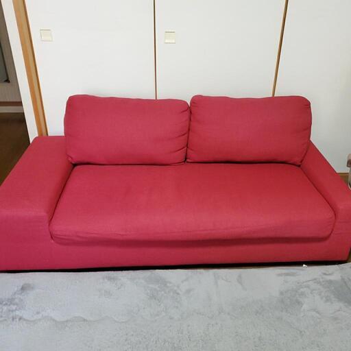 値下げしました!家具 ソファ 3人掛けソファオットマン付き