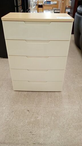 ★ジモティ割あり★  衣装ケース クリーム H99.5×D41.5×W73 クリーニング済み TJ7433