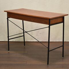 【ヤ取8/11終了】≪yt1502ジ≫ niko and .../ニコアンド デスク 幅100cm リビングテリトリーシリーズ アイアン/ビンテージ風/おしゃれ/中古家具/宮城県仙台市 60707-02の画像