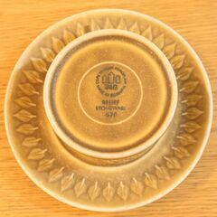 デンマークKronjyden(クロニーデン)社のJens H. Quistgaard(イェンス・クイストゴー)デザインRelief(レリーフ) カップ&ソーサー。木の葉の柄が愛らしいコーヒーカップ。の画像