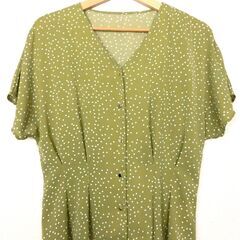 【おみせっち】FTY 美シルエット ペプラムドット柄ブラウス 3...