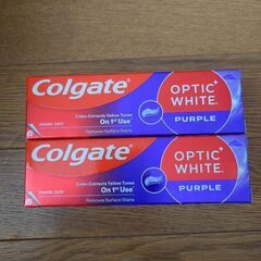 コルゲート新商品　オプティックホワイト　パープル　歯磨き粉　100g×2の画像