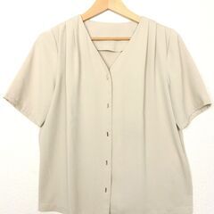 【おみせっち】SISVEIL とろみ半袖ブラウス 金ボタン 38...