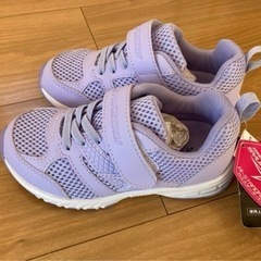 ★お譲り先決定★瞬足 シュンソク 子供靴 ラベンダー 新品の画像