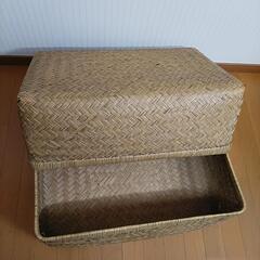 アンティーク柳ごうり　衣類入れ　小物入れの画像