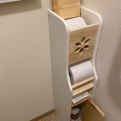 【ニトリ　トイレ収納（3ロール）　大幅値下げ！　０円　差し上げます】（取りに来てくださる方に限定）の画像