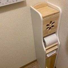 【ニトリ　トイレ収納（3ロール）　大幅値下げ！　０円　差し上げま...