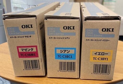 【未使用】OKI純正 トナーカートリッジ TC-C3BC1 TC-C3BM1 TC-C3BY1 3色セット C824/C835/C844 Series
