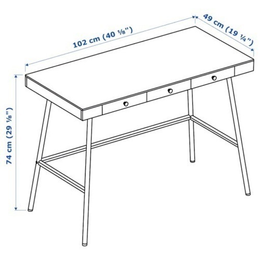 《売約済》【池上店】IKEA イケアLILLASEN リルオーセン  デスク PCデスク パソコンデスク 机 勉強机 テーブル 引出し