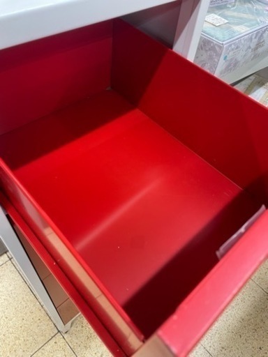 レトロキャビネット 収納 赤