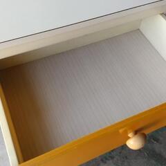 取引中チャ☆レトロ木製収納　アイボリー×オレンジ☆の画像