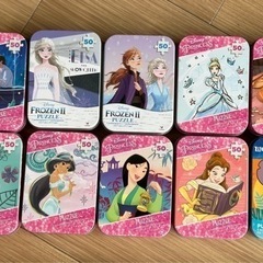 ミニジグソーパズル (50ピース) 収納缶入り 10個セット デ...
