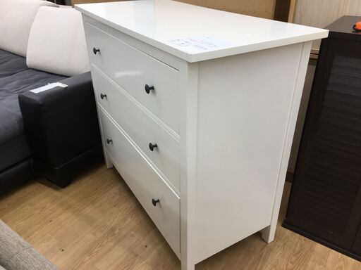 ★ジモティ割あり★ IKEA　イケア 3段チェスト ホワイト W108×D50×H96 クリーニング済み SJ6183