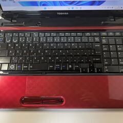 中古パソコンwindows11東芝corei5赤の画像