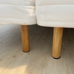 【譲渡済】無印良品 脚付マットレス スモール×2台セット【クイーンサイズ】の画像