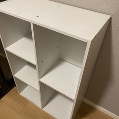 カラーボックス　二段と三段　白の画像