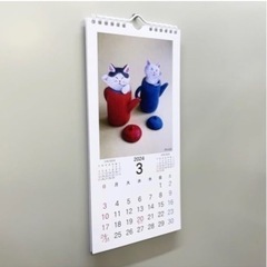 ✨新品✨2024年 キッチンカレンダー 猫粘土作家 高橋理佐「ね・こよみ」壁掛けの画像