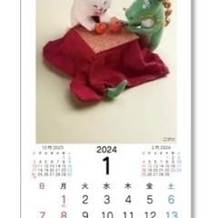 ✨新品✨2024年 キッチンカレンダー 猫粘土作家 高橋理佐「ね・こよみ」壁掛けの画像