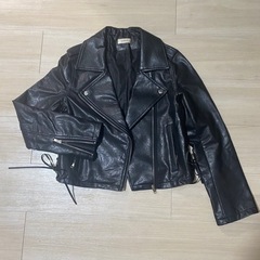 【新品】ショート丈サイドレースアップ/ライダース/S
