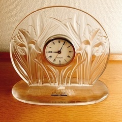 ラリック　置き時計　LALIQUE アイリス