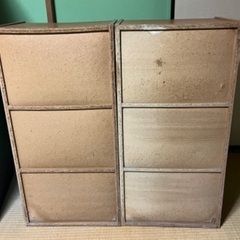 差し上げます！7月末に処分予定★2個セット★3段のカラーボックスの画像