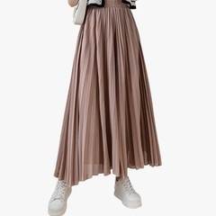 プリーツ スカーチョ 秋 9分丈 ワイド パンツ 上品 レディース