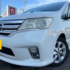 25年式☆ガソリン代 節約☆S-HYBRID入りました‼️月々1.3万円〜分割払い可❗️車検2年付き！日産セレナ ハイウェイスター☆8人乗り☆SDナビ付き☆走行中DVD見れます☆ETC付き☆バックカメラ付き☆ウィンカーミラー☆両側電動スライドドア☆ドラレコ付きのフル装備☆純正アルミ☆車内広々三列シート‼️の画像