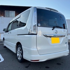 25年式☆ガソリン代 節約☆S-HYBRID入りました‼️月々1.3万円〜分割払い可❗️車検2年付き！日産セレナ ハイウェイスター☆8人乗り☆SDナビ付き☆走行中DVD見れます☆ETC付き☆バックカメラ付き☆ウィンカーミラー☆両側電動スライドドア☆ドラレコ付きのフル装備☆純正アルミ☆車内広々三列シート‼️の画像